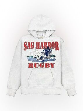 Firstport Sag Harbor Rugby Distressed Hoodie